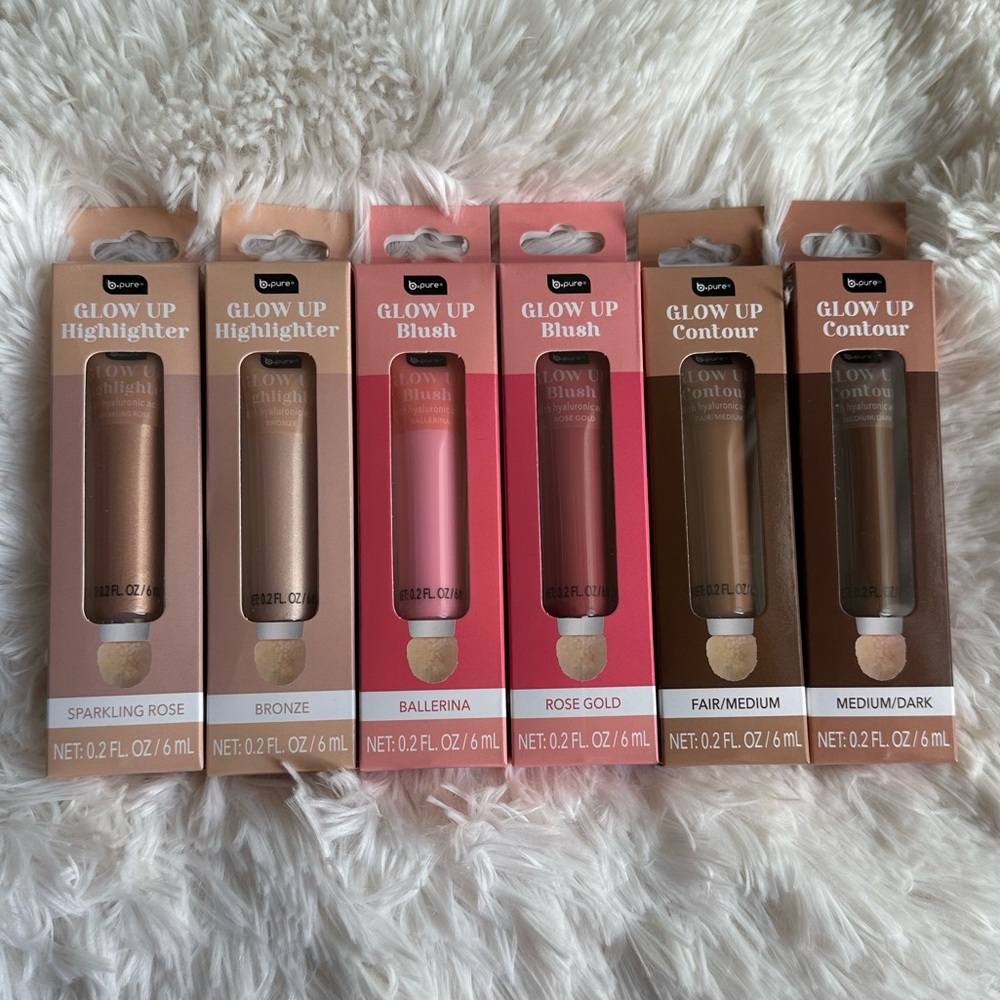 B Pure Glow Up collection, set of 6 plus Bronzer Drops